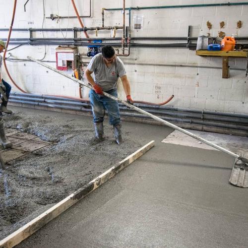  | Reinforced concrete slab at Langley Sportsplex, Zamboni bays | Commercial Concrete Work 