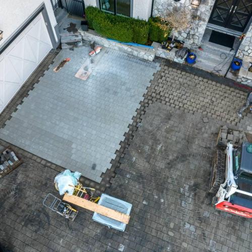  | Removing and replacing delaminated sub-standard pavers with proper grade stones in Langley. | Pavers / Paving Stone Installations 